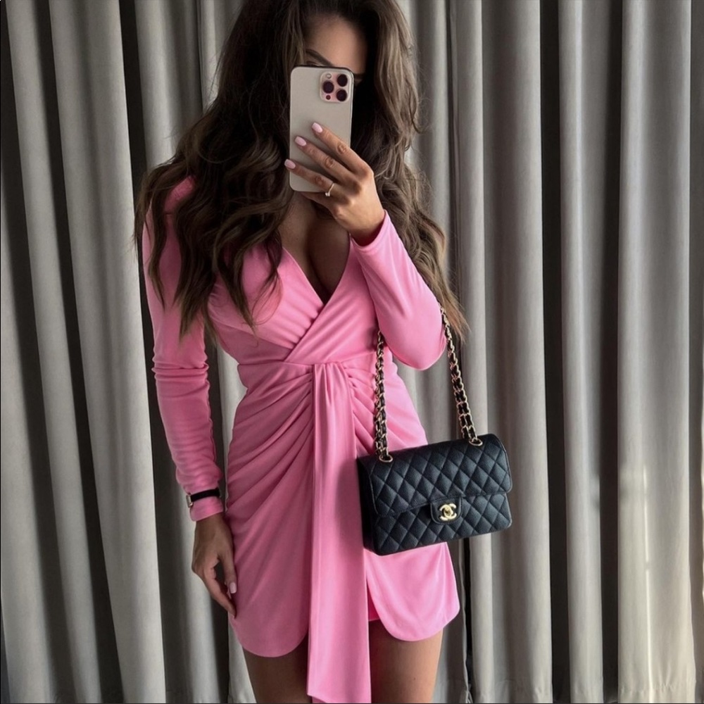 ZARA NWT DRAPED KNOTTED DRESS 🍒